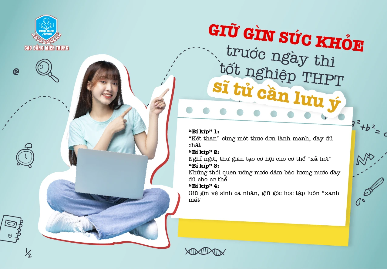 Các sĩ tử cần lưu ý gì để giữ gìn sức khỏe trước kỳ thi tốt nghiệp THPT 2023