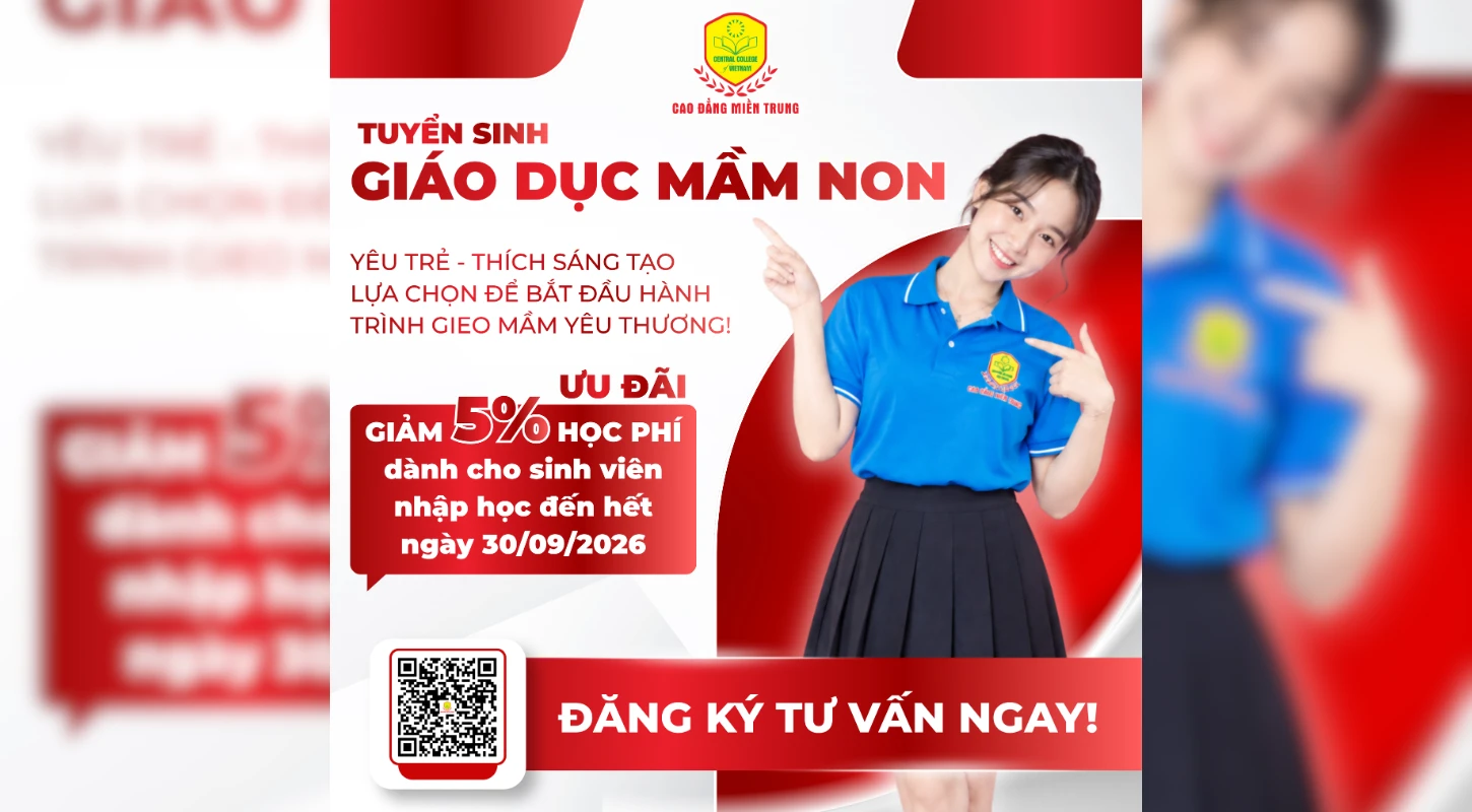 Giáo dục Mầm non Cao đẳng Miền Trung – Gieo yêu thương, dựng tương lai | Trường Cao Đẳng Miền Trung