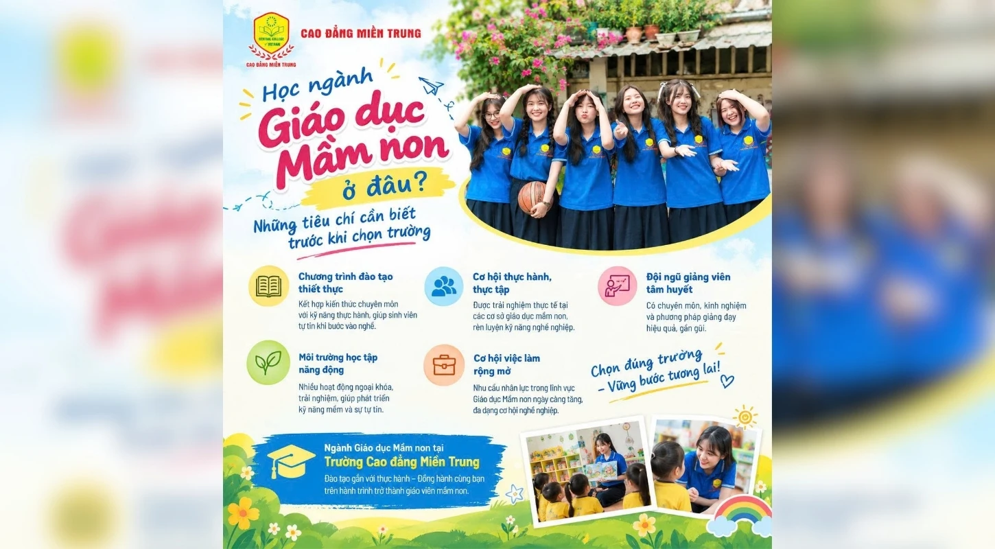 HỌC NGÀNH GIÁO DỤC MẦM NON Ở ĐÂU? NHỮNG TIÊU CHÍ CẦN BIẾT TRƯỚC KHI CHỌN TRƯỜNG | Trường Cao Đẳng Miền Trung