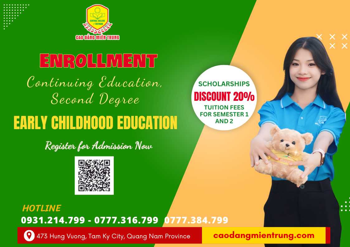 ANNOUNCEMENT OF ENROLLMENT FOR CONTINUING EDUCATION - SECOND DEGREE IN EARLY CHILDHOOD EDUCATION