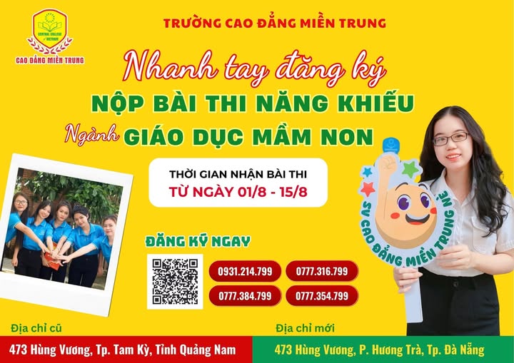 NHANH TAY ĐĂNG KÝ – NỘP BÀI THI NĂNG KHIẾU BỔ SUNG ĐỢT 2